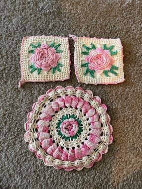 Cute Granny Crotchet Coasters 🩷